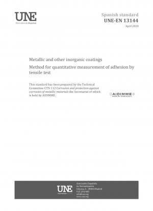 Metallische und andere anorganische Beschichtungen – Verfahren zur quantitativen Messung der Haftung durch Zugversuch