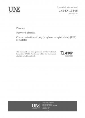 Kunststoffe – Recycelte Kunststoffe – Charakterisierung von Poly(ethylenterephthalat) (PET)-Recyclaten
