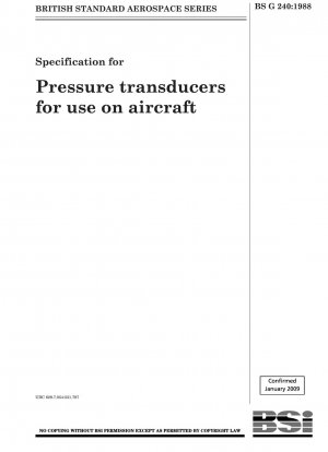 Spezifikation für Druckwandler zur Verwendung in Flugzeugen