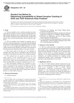 Standardtestmethode zur Bestimmung der Anfälligkeit für Spannungsrisskorrosion von 2XXX- und 7XXX-Aluminiumlegierungsprodukten