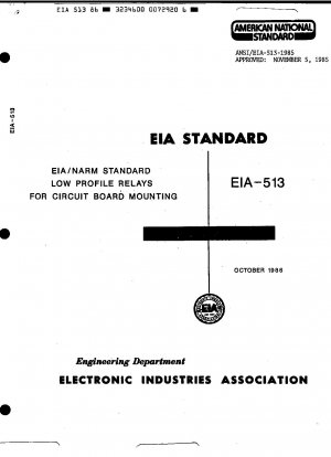 EIA/NARM-Standard-Relais mit niedrigem Profil für die Leiterplattenmontage