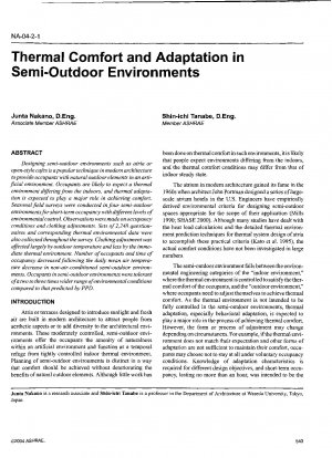 Thermischer Komfort und Anpassung in semi-outdoor Umgebungen