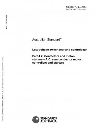 Niederspannungsschaltanlagen und -steuergeräte - Schütze und Motorstarter - AC-Halbleitermotorsteuerungen und -starter