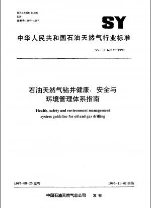 Richtlinie zum Gesundheits-, Sicherheits- und Umweltmanagementsystem für Öl- und Gasbohrungen