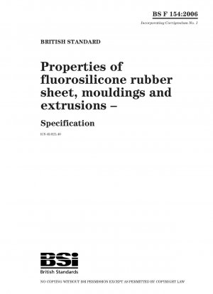 Eigenschaften von Fluorsilikonkautschukplatten, Formteilen und Extrusionen – Spezifikation