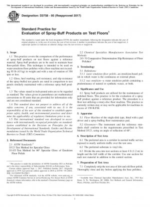 Standardpraxis zur Bewertung von Spray-Buff-Produkten auf Testböden