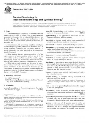 Standardterminologie für industrielle Biotechnologie und synthetische Biologie