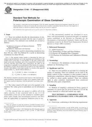 Standardtestmethoden für die polariskopische Untersuchung von Glasbehältern