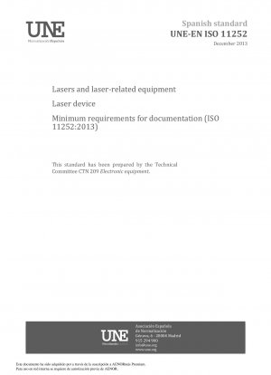 Laser und laserbezogene Ausrüstung – Lasergerät – Mindestanforderungen an die Dokumentation (ISO 11252:2013)