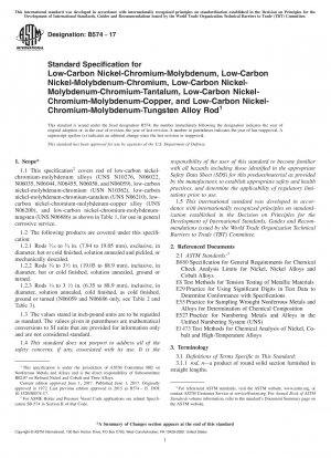Standardspezifikation für kohlenstoffarmes Nickel-Chrom-Molybdän, kohlenstoffarmes Nickel-Molybdän-Chrom, kohlenstoffarmes Nickel-Molybdän-Chrom-Tantal, kohlenstoffarmes Nickel-Chrom-Molybdän-Kupfer, a