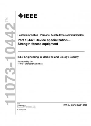 Gesundheitsinformatik – Kommunikation mit persönlichen Gesundheitsgeräten Teil 10442: Gerätespezialisierung – Kraft-Fitnessgeräte