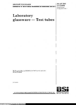 Laborglaswaren – Reagenzgläser ISO 4142:2002