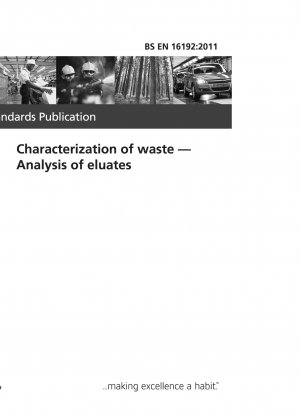 Charakterisierung von Abfällen. Analyse von Eluaten