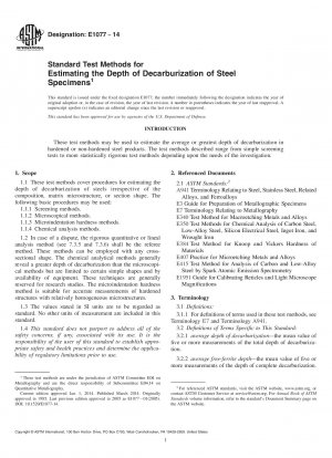 Standardtestmethoden zur Abschätzung der Entkohlungstiefe von Stahlproben