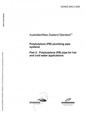 Sanitärrohrsysteme aus Polybutylen (PB), Teil 2: Rohre aus Polybutylen (PB) für Warm- und Kaltwasseranwendungen