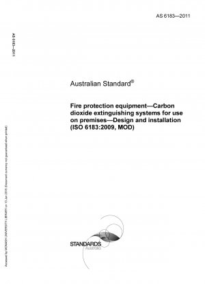 Entwurf und Installation von Kohlendioxid-Feuerlöschsystemen für den Innenbereich in Brandschutzanlagen (ISO 6183:2009 MOD)