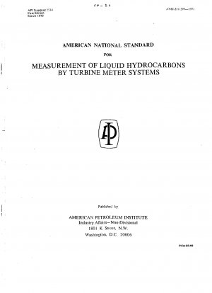 Messung flüssiger Kohlenwasserstoffe durch Turbinenmesssysteme (Erstausgabe)