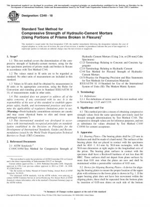 Standardtestverfahren für die Druckfestigkeit von hydraulischen Zementmörteln (unter Verwendung von beim Biegen gebrochenen Teilen von Prismen)