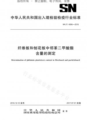 Bestimmung des Phthalatgehalts in Faser- und Spanplatten