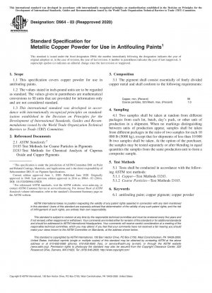 Standardspezifikation für metallisches Kupferpulver zur Verwendung in Antifouling-Farben