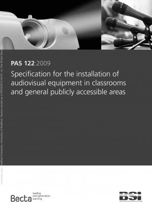 Spezifikation für die Installation audiovisueller Geräte in Klassenzimmern und allgemein öffentlich zugänglichen Bereichen