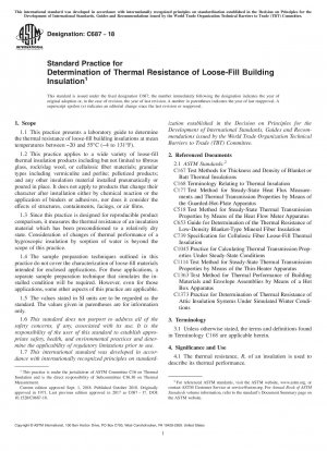 Standardverfahren zur Bestimmung des Wärmewiderstands von Gebäudeisolierungen mit loser Schüttung