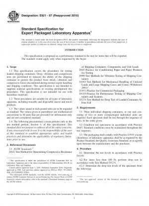 Standardspezifikation für exportverpackte Laborgeräte