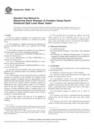 Standardtestmethode zur Messung der Scherspannungen von Pulvern mit dem Peschl Rotations-Split-Level-Schertester