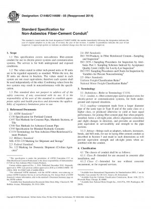 Standardspezifikation für asbestfreie Faserzementrohre
