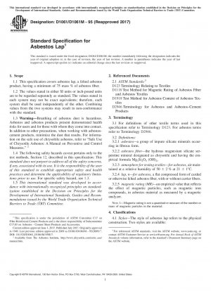Standardspezifikation für Asbest-Lap