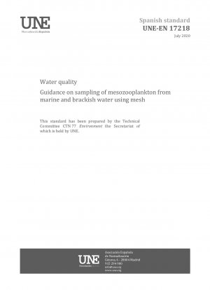Wasserqualität – Anleitung zur Probenahme von Mesozooplankton aus Meer- und Brackwasser mithilfe von Netzen