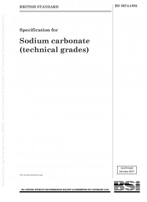 Spezifikation für Natriumcarbonat (technische Qualität)