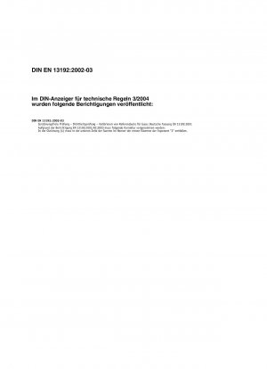 Zerstörungsfreie Prüfung – Dichtheitsprüfung – Referenzlecks für Gase kalibrieren; Deutsche Fassung EN 13192:2001