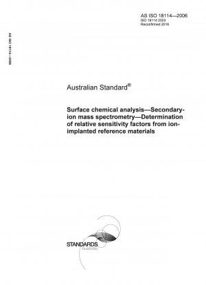 Chemische Oberflächenanalyse – Sekundärionen-Massenspektrometrie – Bestimmung relativer Empfindlichkeitsfaktoren aus ionenimplantierten Referenzmaterialien