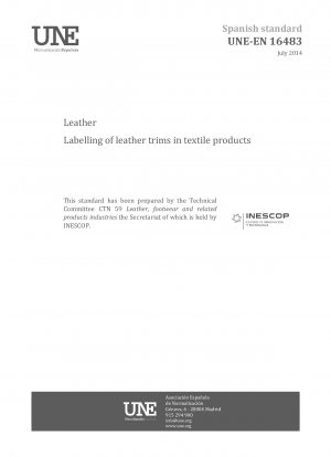 Leder – Kennzeichnung von Lederbesätzen in Textilprodukten