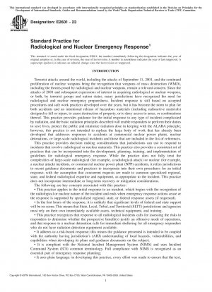 Standardpraxis für radiologische und nukleare Notfallmaßnahmen