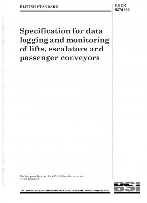 Spezifikation zur Datenerfassung und Überwachung von Aufzügen, Rolltreppen und Personenförderanlagen