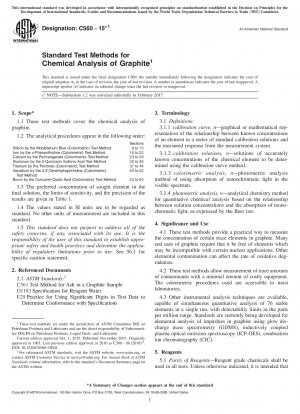 Standardtestmethoden für die chemische Analyse von Graphit