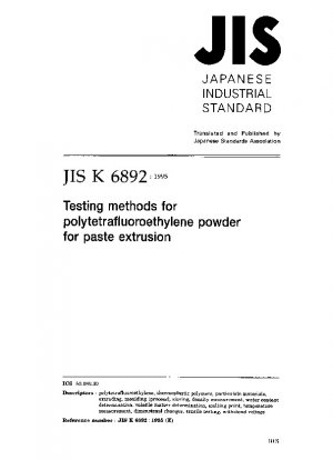 Prüfverfahren für Polytetrafluorethylen-Pulver zur Pastenextrusion