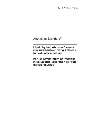 Flüssige Kohlenwasserstoffe – Dynamische Messung – Prüfsysteme für volumetrische Messgeräte – Temperaturkorrekturen bei der volumetrischen Kalibrierung durch Wassertransfermethode