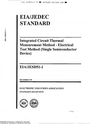 Methode zur thermischen Messung integrierter Schaltkreise – elektrische Testmethode (einzelnes Halbleiterbauelement)