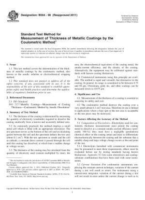 Standardtestmethode zur Messung der Dicke metallischer Beschichtungen mit der coulometrischen Methode