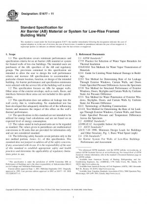 Standardspezifikation für Luftbarrierematerial (AB) oder System für niedrige Gebäudewände mit Rahmen