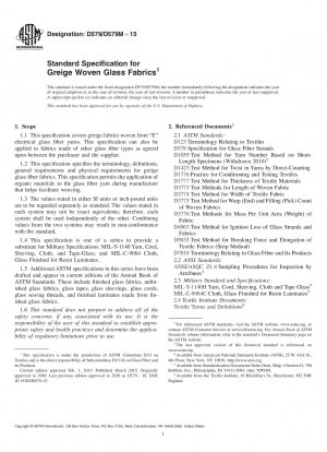 Standardspezifikation für Greige-Glasgewebe
