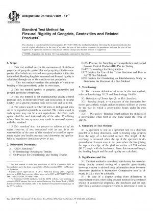 Standardprüfverfahren für die Biegesteifigkeit von Geogittern, Geotextilien und verwandten Produkten