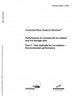 Leistung von gewerblichen Eisbereitern und Vorratsbehältern, Testmethoden für Eisbereiter, Umweltleistung