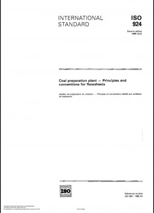 Kohleaufbereitungsanlage; Prinzipien und Konventionen für Flussdiagramme