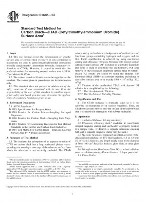 Standardtestmethode für die Oberfläche von Ruß-CTAB (Cetyltrimethylammoniumbromid).