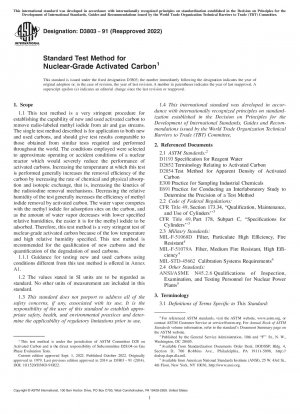 Standardtestmethode für nukleare Aktivkohle