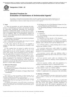 Standardpraktiken zur Bewertung von Inaktivatoren antimikrobieller Wirkstoffe